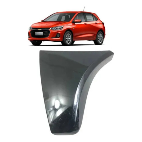 Moldura Aerofolio Tampa Esquerda Chevrolet Onix 2020 A 2025 Preto