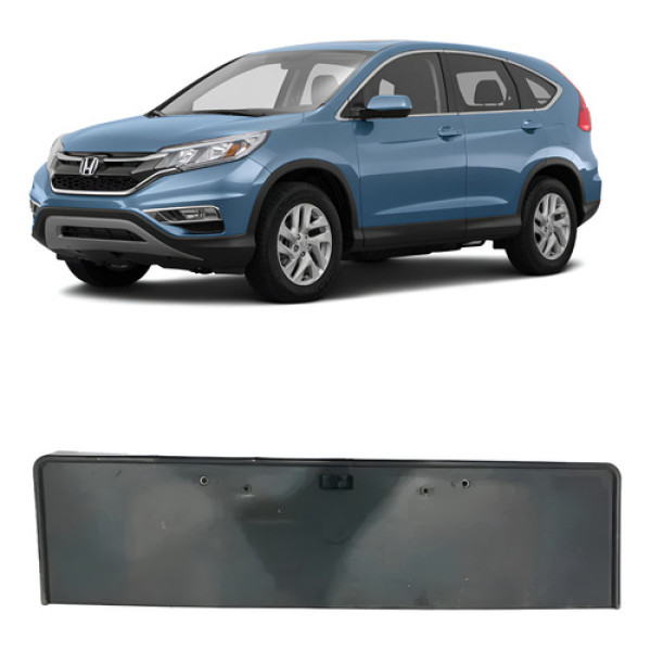 Suporte De Placa Honda Crv 2015 2016 Preto