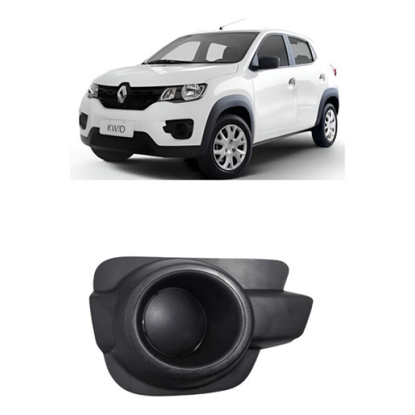 Moldura Milha Direito Kwid 2017 Á 2020 Original Preto Direito