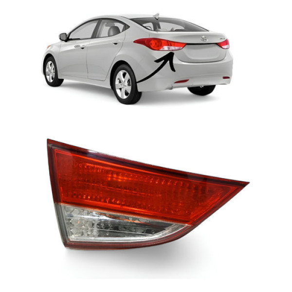 Lanterna Esquerda Tampa Elantra 2011-2014 Original Usado Esquerdo/motorista Vermelho