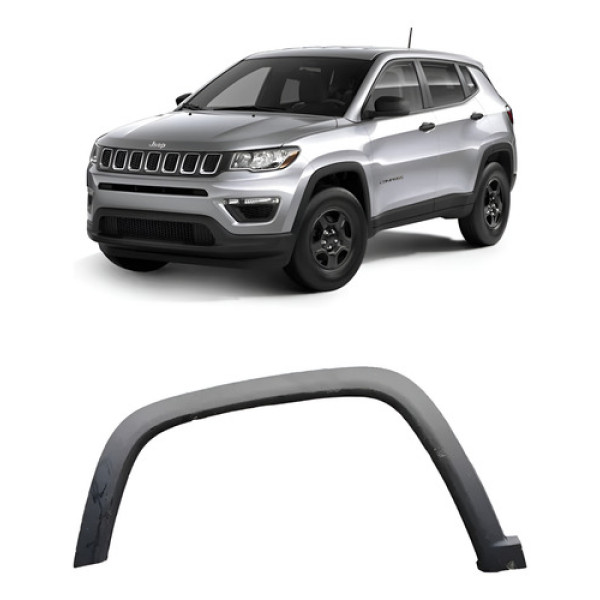 Alargador Páralama D/e 53282561 Jeep Compass 2017 *detalhe Preto