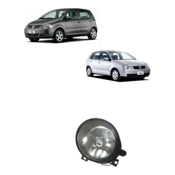 Farol Auxiliar Milha Lado Direito Vw Fox Polo Gol 2004/2010 Branco