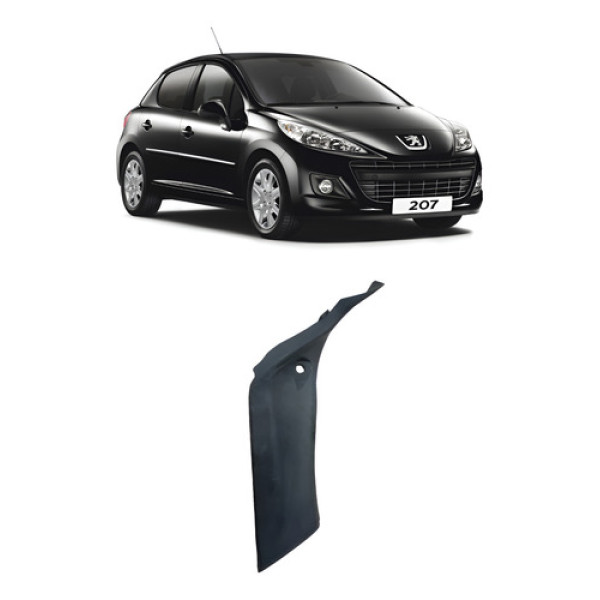 Acabamento Soleira Traseira Direita Peugeot 207 2006/2014 Preto