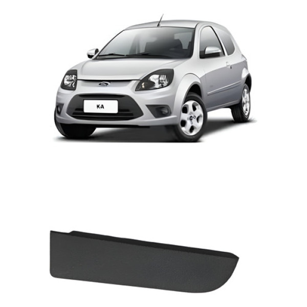 Acabamento Lado Direito Painel Ford Ka 1.0 2013 Preto Listras