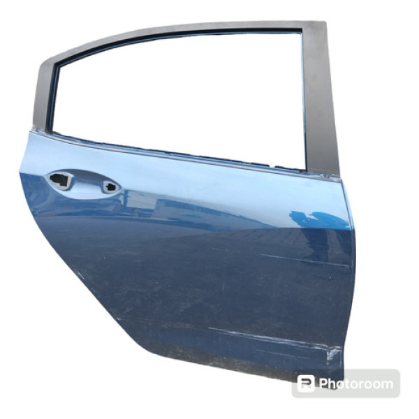 Porta Traseira L/d Chevrolet Onix 2020/2022 C/detalhe Traseira Direito Azul-aço
