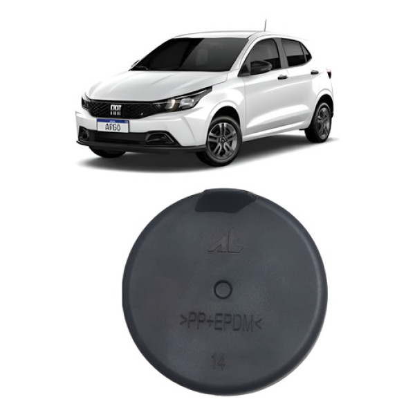 Tampa Menor Borracha Vedação Farol Fiat Argo Original Preto