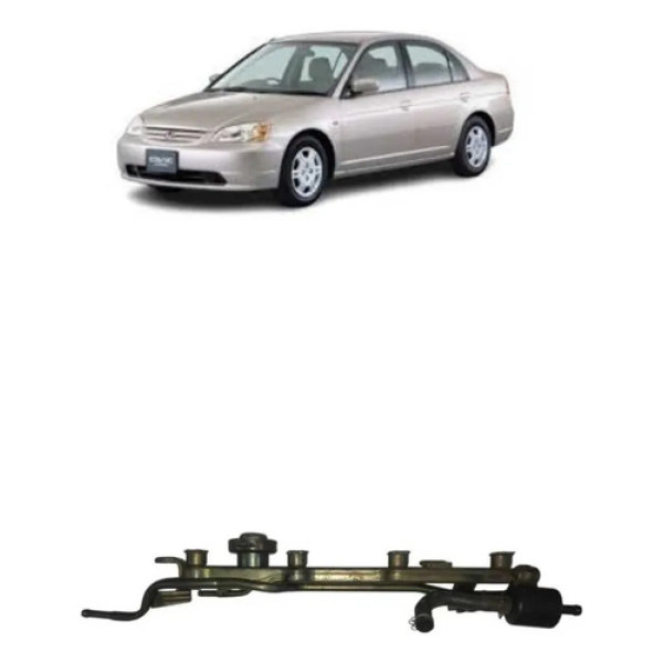 Flauta Bico Injetor Honda Civic 1.7 16v 2001-2006