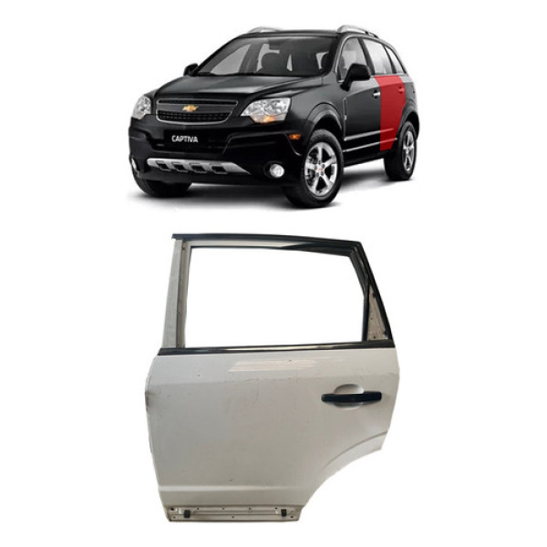 Porta Traseira Esquerda Gm Captiva 2010 2011 Traseira Esq Branco