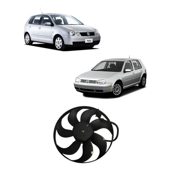 Motor E Ventoinha Radiador Polo 1.6 8v Flex 2004 2005 12v