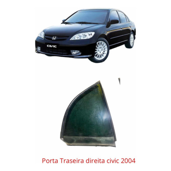 Porta Traseira Direita Honda Civic 2004 Traseira Direito Preto