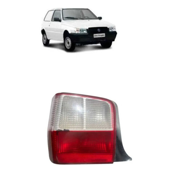 Lanterna Traseira Esquerda Fiat Uno 2004 A 2013 S/parafuso Esquerdo/motorista Vermelho