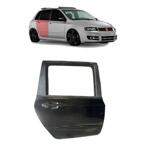 Porta Traseira Direita Fiat Stilo 2004 2005 2006 2007 Traseira Direito Preto