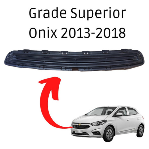 Grade Superior Dianteira Onix 13/18 *detalhe Preto