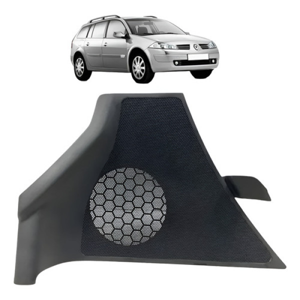 Grade Tela Alto Falante Direito Renault Megane 2006 2013 Preto