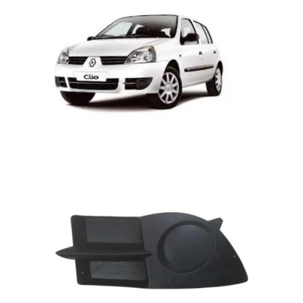 Moldura Farol Milha Direito Renault Clio 2006/12 C/detalhe Preto Direito