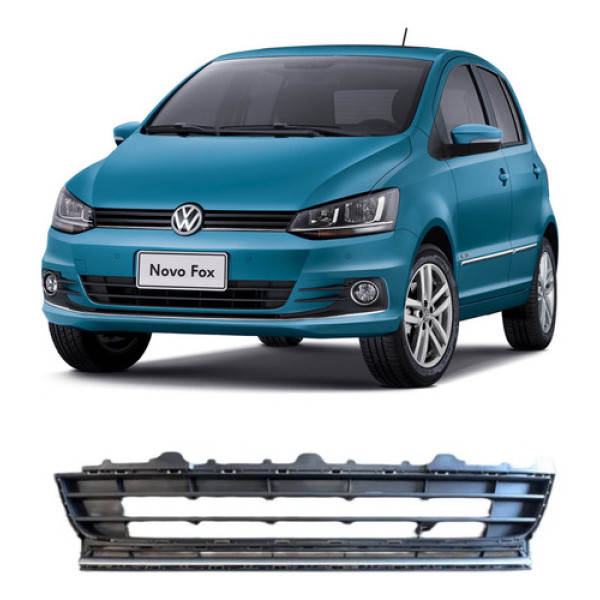 Grade Inferior Do Parachoque Vw Fox 2015/2019 Novo Preto Fosco