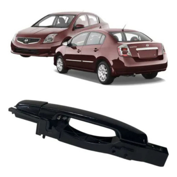 Maçaneta Externa Traseira Direita Nissan Sentra  2007 Preto Traseira
