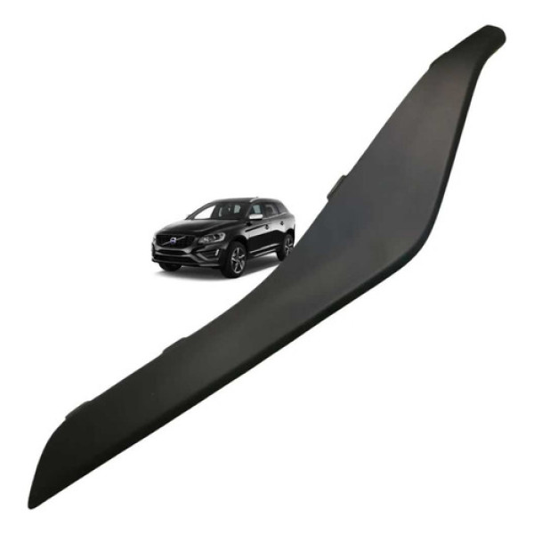 Friso Parachoque Dianteiro  Volvo Xc60 2013 2017 Passageiro Preto