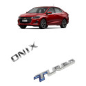 Emblema Onix Turbo Letreiro Cromado Prateado