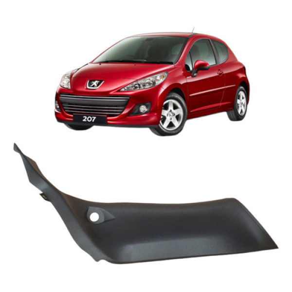 Acabamento Soleira Traseira Direita Peugeot 207 2006/2014 Preto