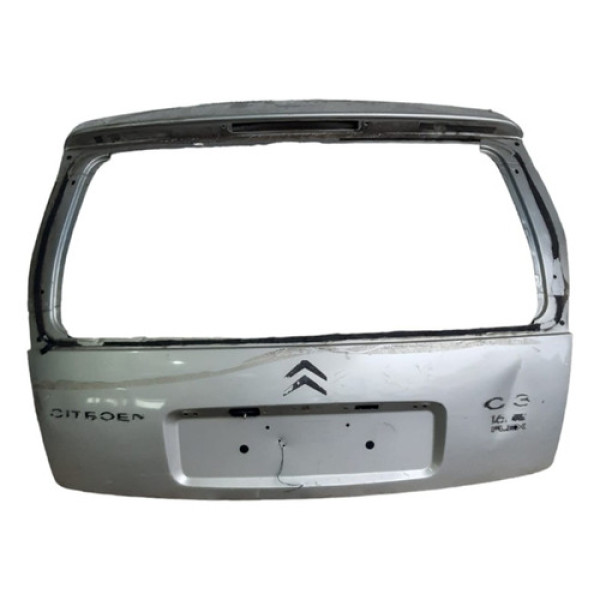 Tampa Traseira Porta Malas Citroen C3 2010 Com Detalhe Prateado