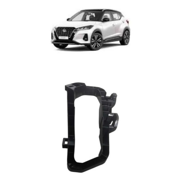 Moldura Farol Milha Esquerdo Nissan Kicks 2017/2020 Original Preto Esquerdo
