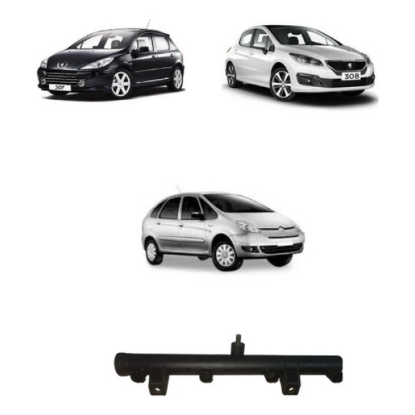 Flauta Bicos Injetores Peugeot 307 308 Citroen 2.0 16v 2001