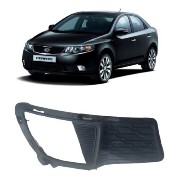 Moldura Parachoque Esquerdo Kia Cerato 2008 A 2013 *detalhe Preto Esquerdo