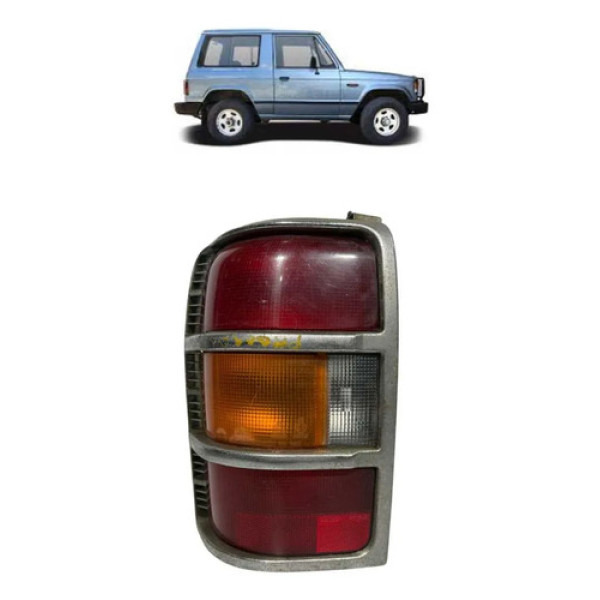 Lanterna Traseira Esquerda Pajero 91/99 Original (aro Prata) Esquerdo/motorista Laranja-claro