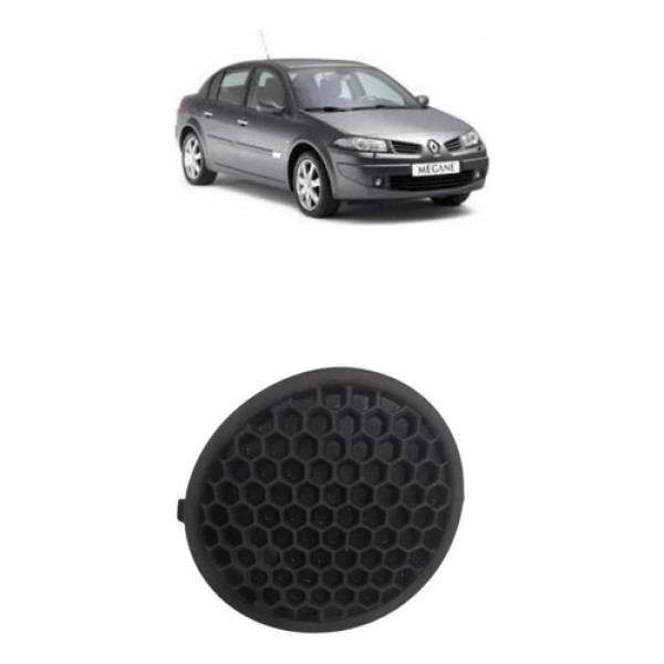 Tampa Grade Farol Auxiliar Direito Renault Megane 1995 2003 Preto Direito