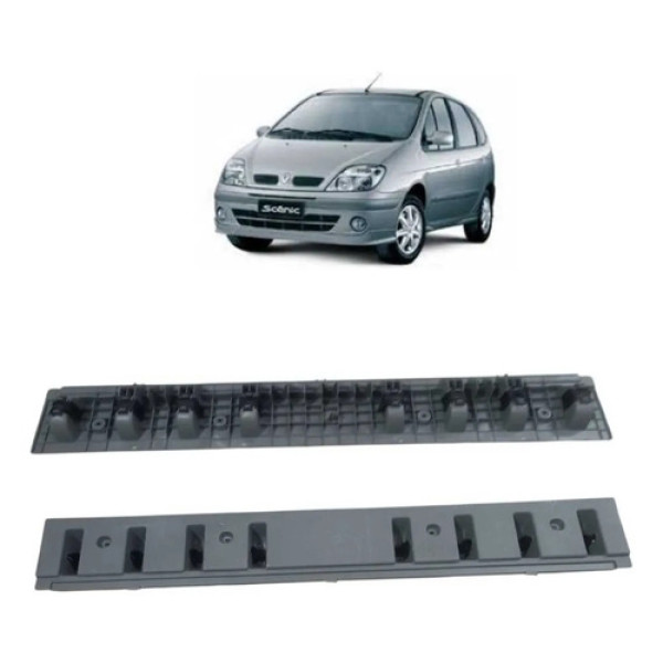 Acabamento Banco Traseiro Renault Scenic 2003 7700845649 Prata