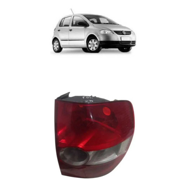Lanterna Traseiro Direito Vermelho Volkswagen Fox 2004/2010 Direito/passageiro Vermelho