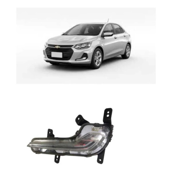 Farol De Milha Led Esquerdo Chevrolet Onix 2020/2025 Detalhe Branco
