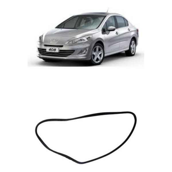 Borracha Porta Traseira Esquerda Peugeot 408 2012 Preto