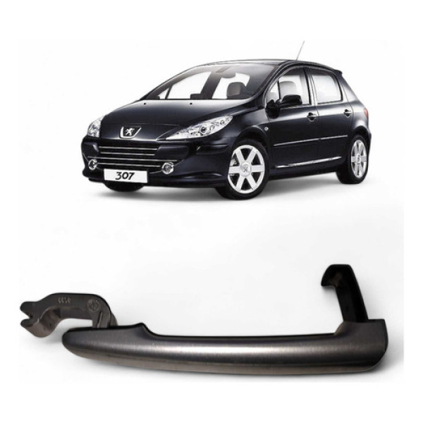 Maçaneta Externa Porta Dianteira Esquerda Peugeot 307 Cinza Dianteira