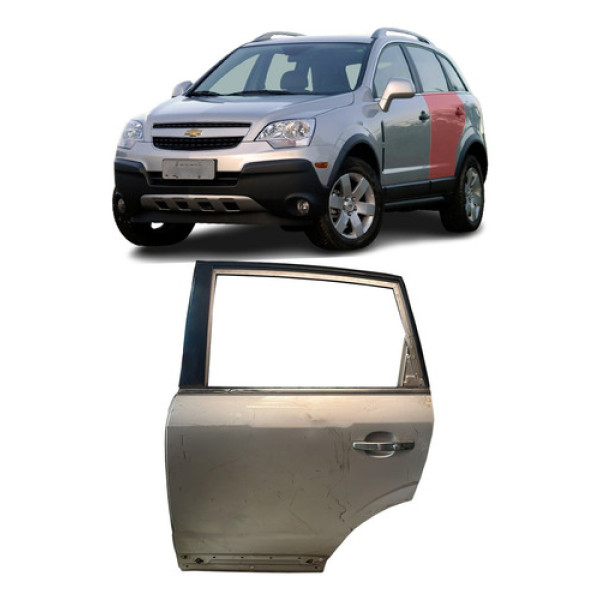 Porta Traseira Esquerda Gm Captiva  Traseira Esquerdo Prateado