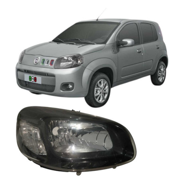 Farol Direito Fiat Uno 2016 Á 2021 Original C/detalhe Direito/passageiro