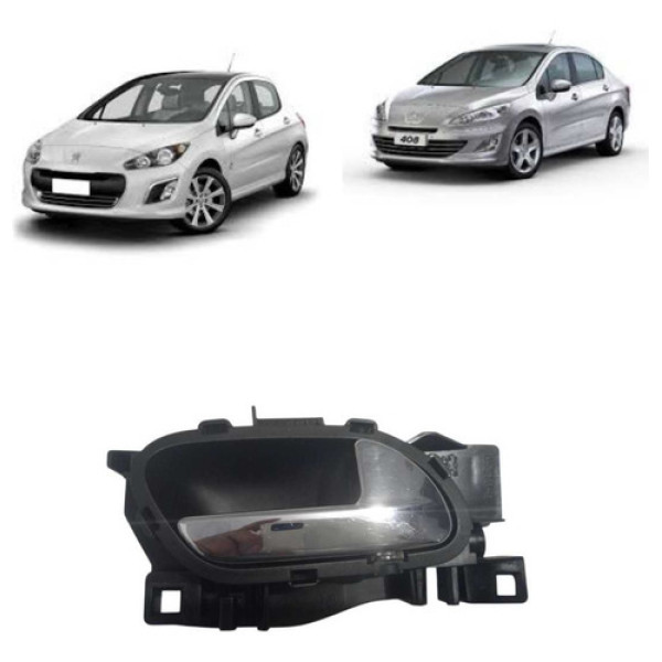 Maçaneta Traseira Direita Peugeot 308 408 2012 Original Preto Traseira