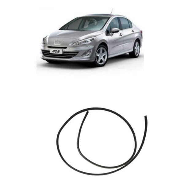 Borracha Vedação Coluna Teto Peugeot 408 2012 Preto