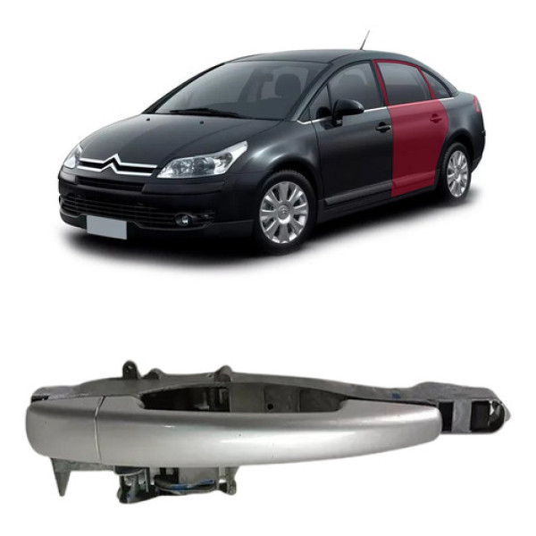 Maçaneta Porta Traseira Esquerda Citroen C4 Pallas 07 Até 12 Traseira