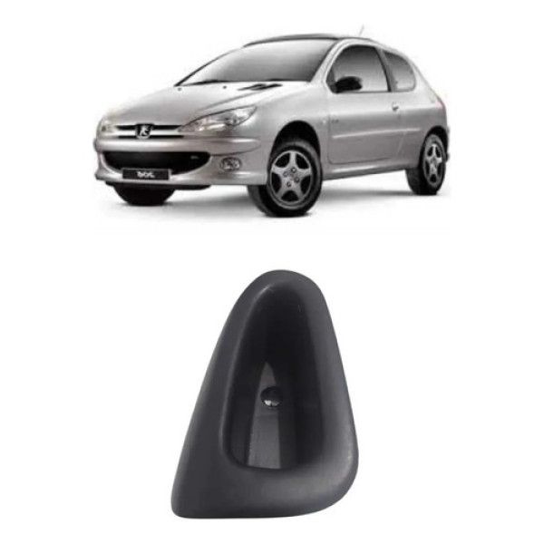 Puxador Interno Porta Dianteiro Esquerd Peugeot 206 00 2008  Preto