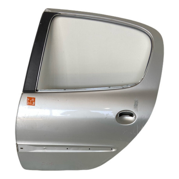 Porta Traseira Esquerda Peugeot 206 207 Original Traseira Esquerdo Prateado