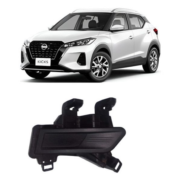 Moldura Farol De Milha Direito Nissan Kicks 16/21 Original Preto Direito