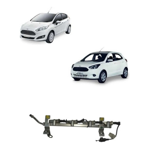 Flauta Bico Injetor Ford New Fiesta Ka 2013-2017