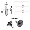 5 Presilha Grampo Do Parachoque Toyota Hilux 52161-0k051