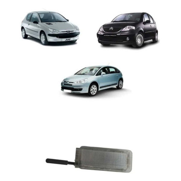 Luz Cortesia Porta Malas Peugeot 206 Citroen C3 C4 Plug Branco Claro