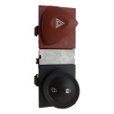 Comando/botao Pisca Alerta/trava Portas Megane 07/13 Vermelho