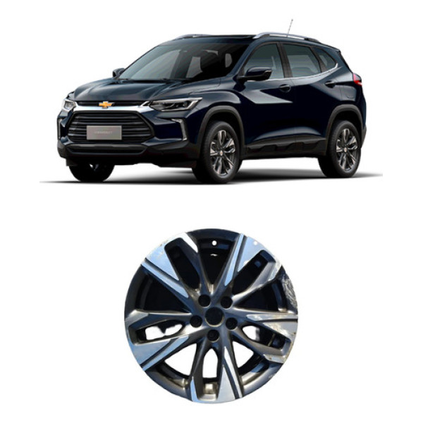 Roda Liga Leve Aro 17 Preta Diamantada - Tracker Gm 26233367 Preto