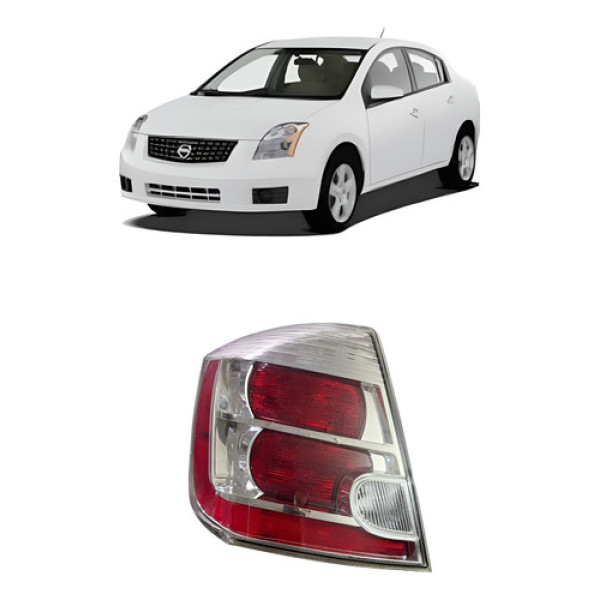 Lanterna Traseira Esquerda Nissan Sentra 2008 2009 Detalhe  Esquerdo/motorista Branco