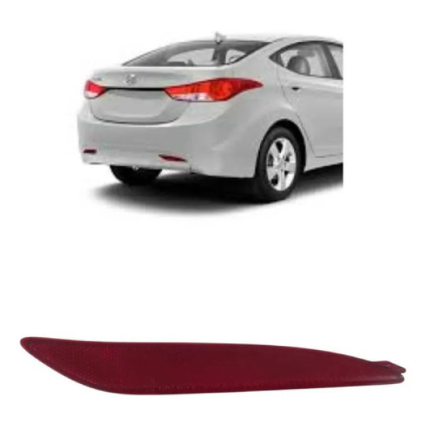 Refletor Olho Gato Parachoque Tras. Dir Hyundai Elantra 2013 Vermelho